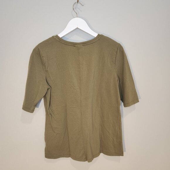 Who What Wear Olive Green Boxy T-Shirt - Size L - Picture 4 of 5